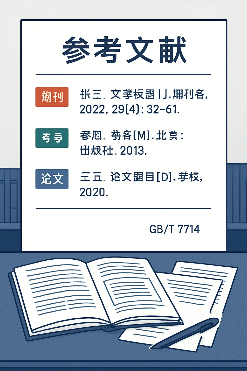 参考文献格式怎么写?2026年GB/T 7714标准规范详解(附示例)